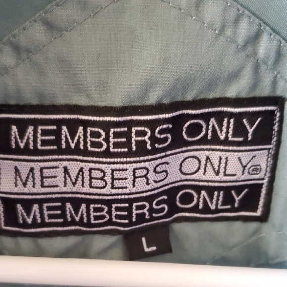 Members Only Iconic Racer Light Green Vintage Jacket 70's- 80's - Picture 2 of 9